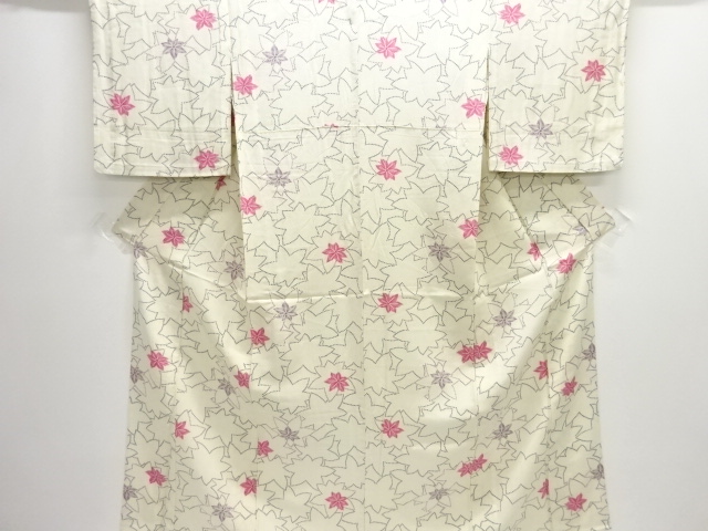 JAPANESE KIMONO / HITOE KOMON / MAPLE LEAVES